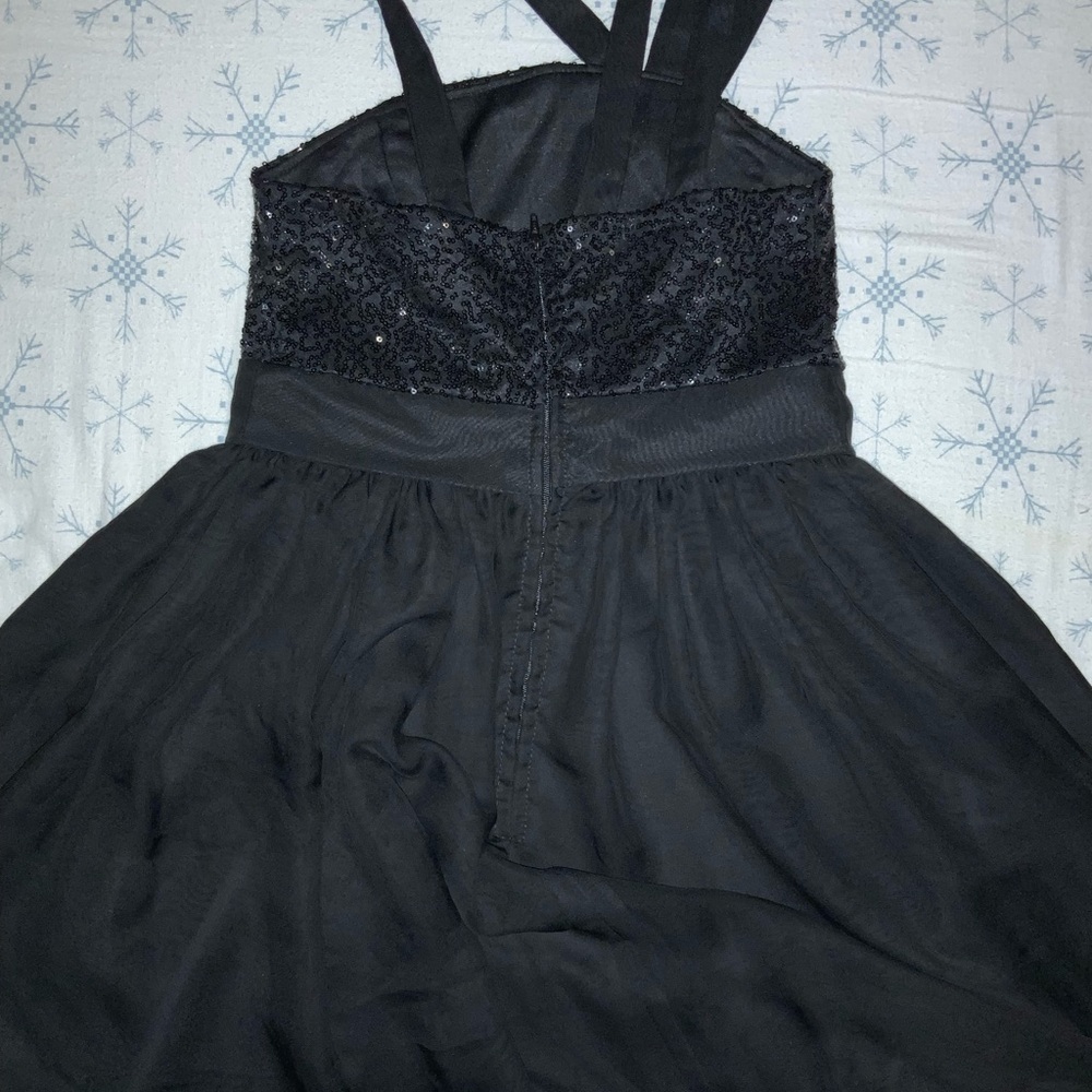 Black Sequin Evening Dress